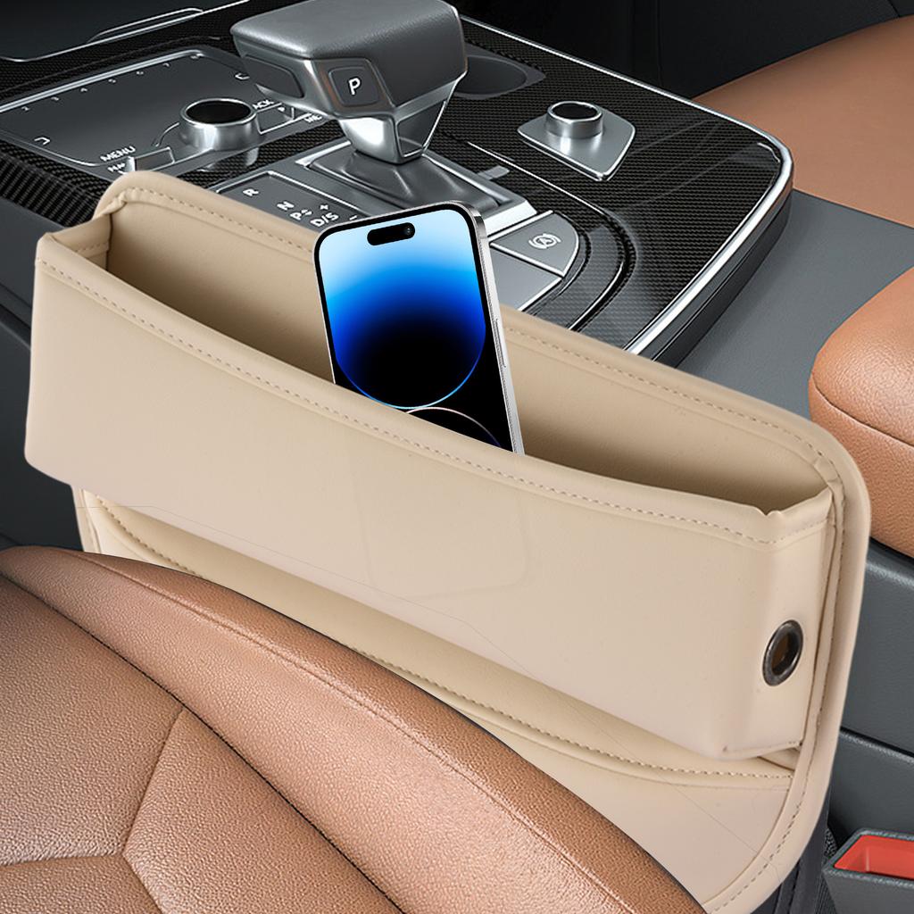 PU Leather Car Seat Crevice Storage Box Car Seat Side Pocket Auto Console Slit Gap Filler Organizers Storage Holder Car Interior