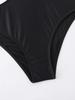 Fashion Sexy Solid Color One Shoulder Hollow Out Slim Fit Bikini Swimsuit For Beach