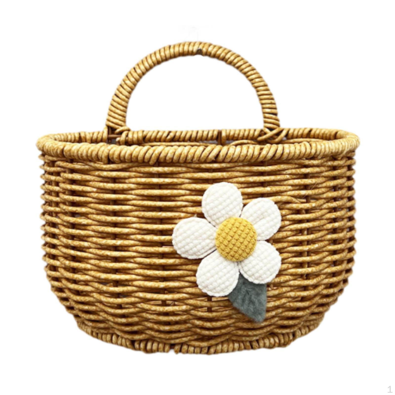 

Органайзер-корзина для свадебных хобби, имитация ротанга, каркас Farmuse, настенный шаблон для косметики Semicircle S Flower