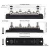 Bus Bar Battery Power 150A 12V-48V M8 SET Distribution Terminal Block Post Stud Black For Truck RV Yacht Car Camper Accessories