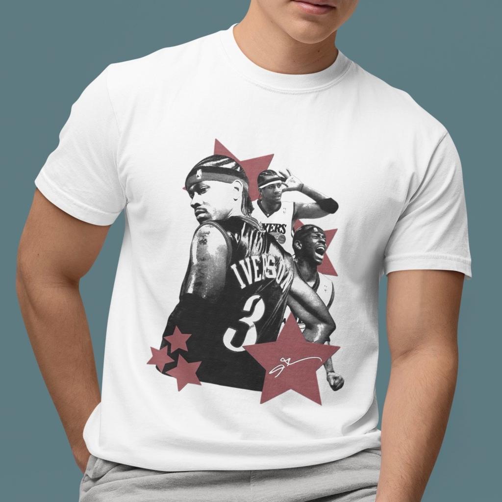Iverson 3 Basketball Grafik T-Shirt Retro Streetwear Vintage 90er Hip Hop T-Shirt