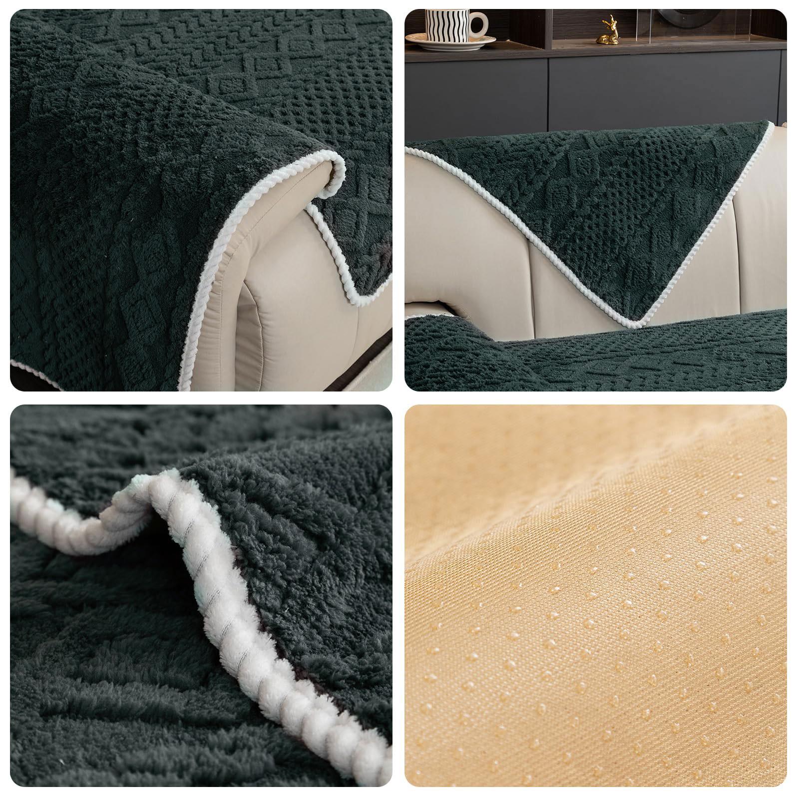 

1 шт. Плюшевый чехол на диван, Чехлы для дивана, подходящие для домашних животных, с нескользящей защитой для спальни, офиса, гостиной, Защитник мебели 1 piece 90x160cm