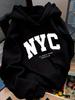 2026 New Women'S Hoodies for Autumn And Winter, Unisex NYC Print, Loose And Comfortable, Ideal for Daily Wear, Special Occasions,