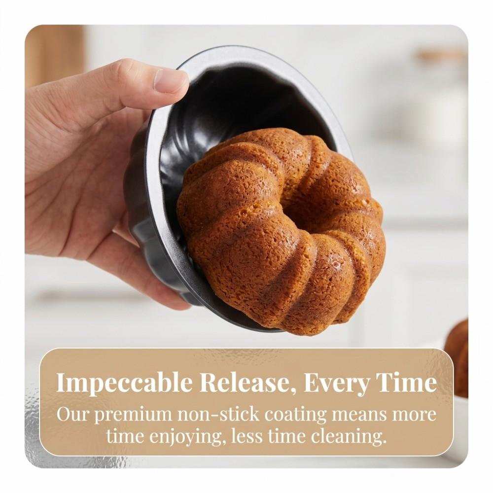 4pcs Chrysanthemum Pumpkin Cake Pans Round Shape Kugelhopf Mold Fluted Baking Cake Pans  Baking