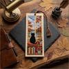 DIY Seasonal Cat Cross Bookmark Material Kit Handcrafted Braided Rope for Art Craft Enthusiasts Personalized Book Accessory Gift