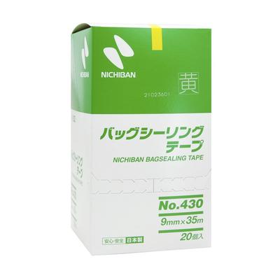 Nichiban Стрічка для запаювання пакетів 20 рулонів 9мм x 35м Жовта 430Y №430