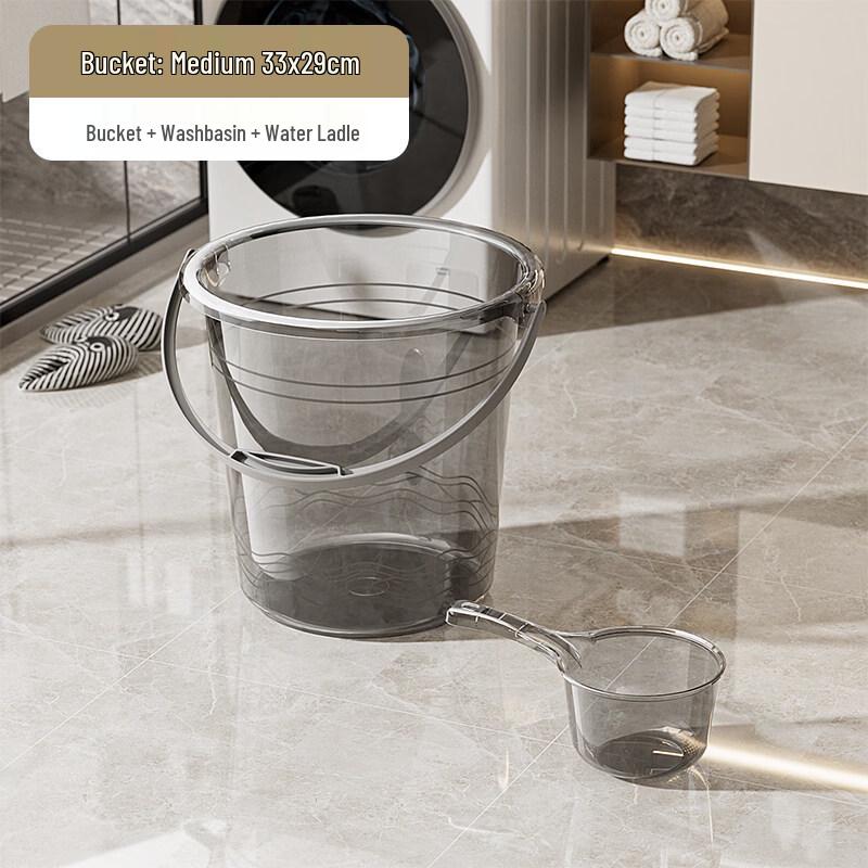Xihe Transparent Plastic Portable Water Storage Bucket