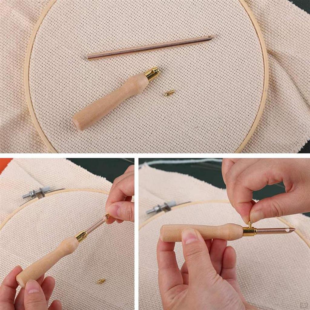 1SET Embroidery Beading Tools Kit, Crochet Tool Beginner Kit for DIY