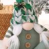 Christmas Gnome Doll Decoration Handmade Plush Green Swedish Tomte Figurine Holiday Elf Dwarf Ornaments for Home Tiered Tray Tabletop Decor