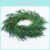 New Soft Touch Realistic Christmas Wreath With Pinecones Red Berries And Norfolk Pine Needles