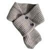 Elegant Knitted Scarf with Functional Buttons for Daily Wear Fashion Crossed Neck Warmer Wrap Scarf for Women Windproof