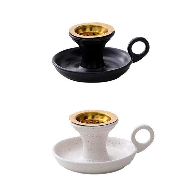 Ceramics Incenses Holder,Cone Incenses Burners with Handle,Ashes Catcher,Aromatherapys Ornament Home Office Decorations