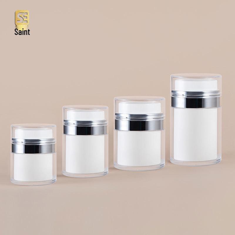 Acrylic Double-Layer Vacuum Lotion Bottle - Skincare 15ml/30ml/50ml/100ml 15ml; White; Acrylic