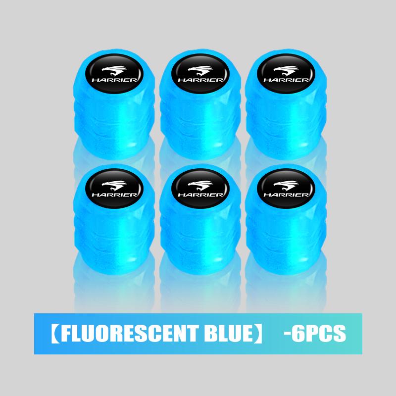 4/6/10pcs Fluorescent Car Wheel Dustproof Tyre Valve Stem Caps For Toyota Highlander Auris Harrier Prius Crown Prado 120 150