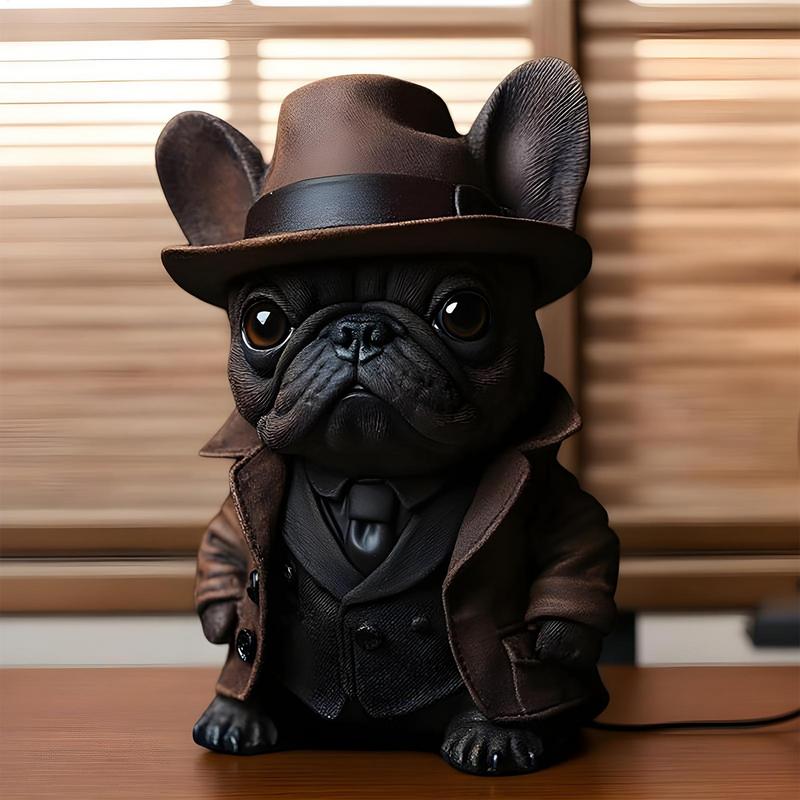Socha buldoka Sběratelské figurky francouzského buldoka Socha Pryskyřičná socha Domácí dekorace Doplňky na konferenční stolek Do ložnice