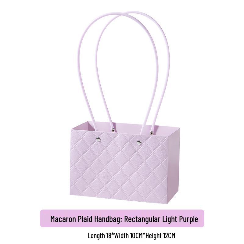 Macaron Flower Arrangement Tote - DIY Waterproof Paper Bag for Bouquets and Gift Packaging