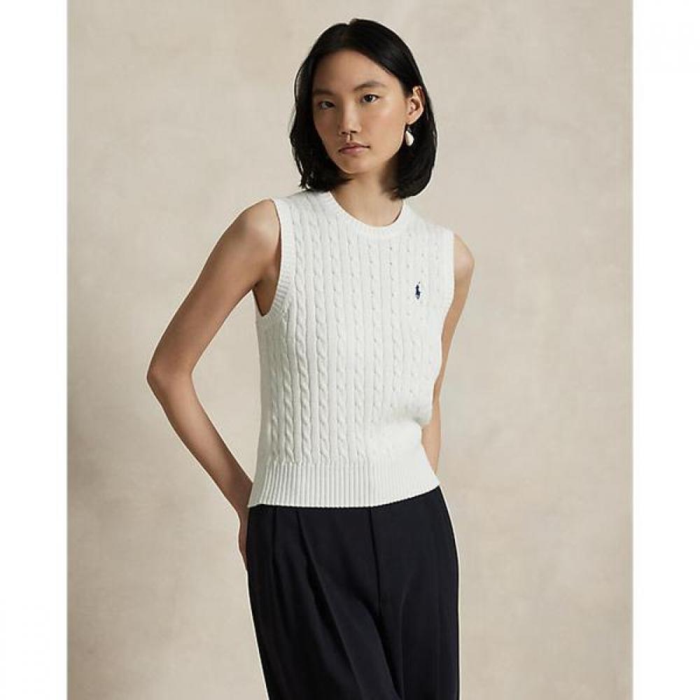 Polo Ralph Lauren Women S Cable Knit Cotton Sweater veSt  wmpoSwenc021229100 S