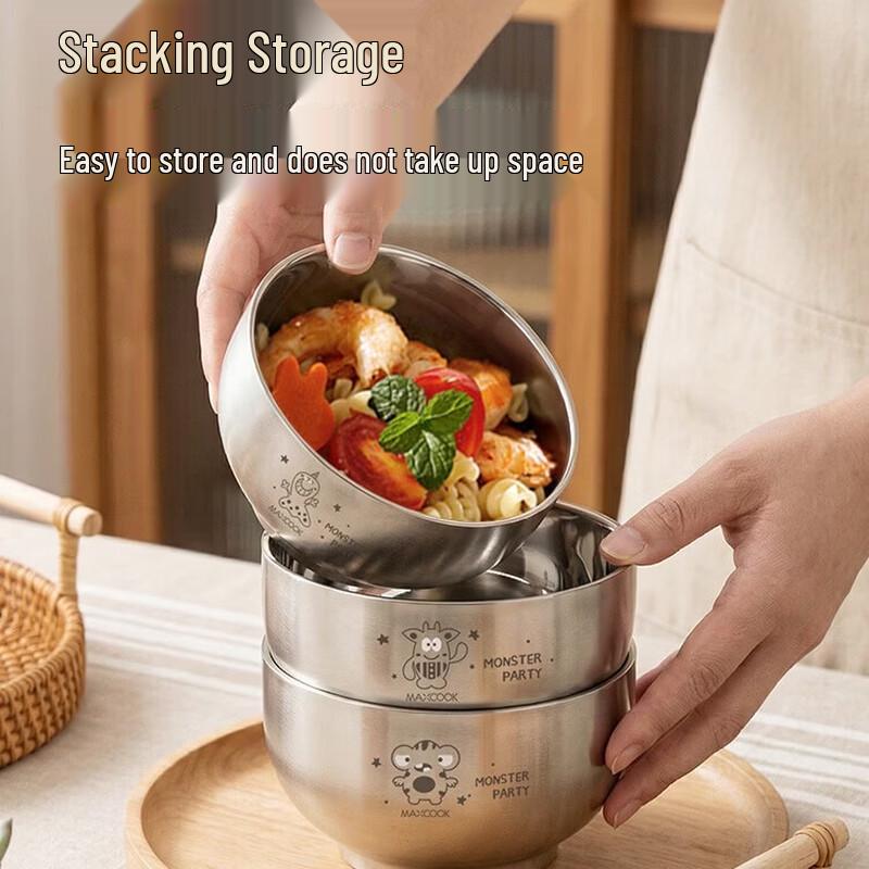 Mei Chu 316L Stainless Steel Ditto Children's Insulated Bowl
