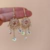 Pendant Rhinestone Drop Earrings Exaggerated Vintage Long Earrings Crystal Stud Earrings  Women
