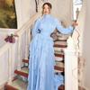 2025 Spring/Summer Women's Chiffon Pleated Wave Pattern Formal Dress