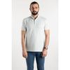 Herren-T-Shirt mit Polokragen und Indigo-Polka-Punktmuster