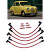 Long Lasting Ignitions Wiring with 90 Degree Designs Heat Resistant Spark Plugs Wires for 4 Cylinders Engine in Vintage Car