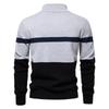 Quarter Zip Up Long-Sleeve Sweaters for Men Slim Fit Lightweight Mock Neck Pullover Casual Polo Sweaters Men's Fall Winter Warm Patchwork Sweater