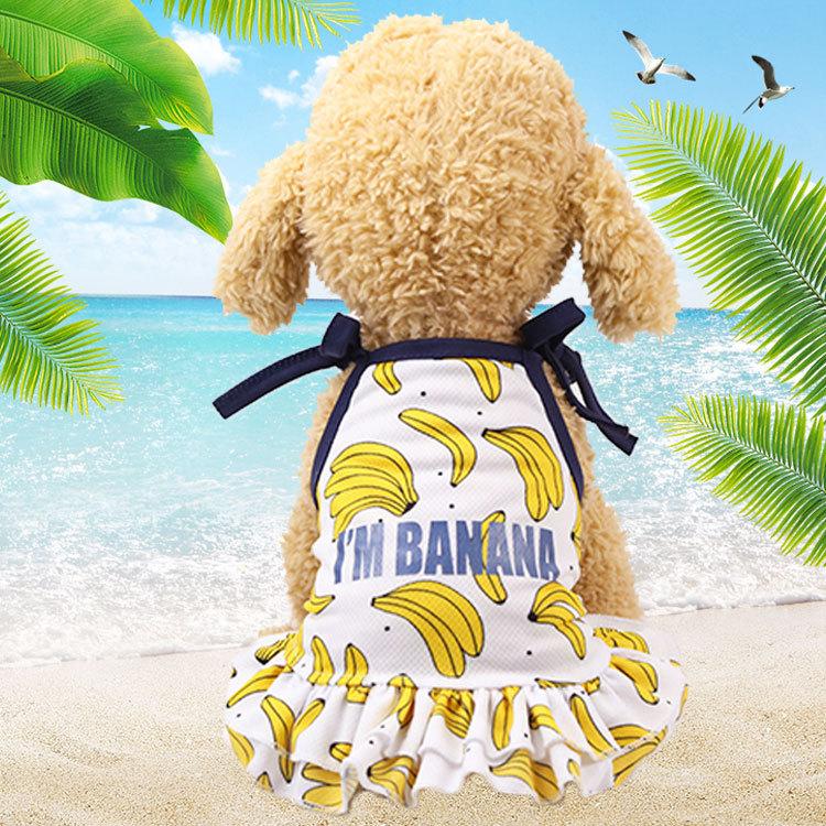New Fashion Lovers Suit Small Medium Cat Dog Cotton  Clothes Pet Clothes Cute Fruit Pattern Dress T-shirts Pet Supplies