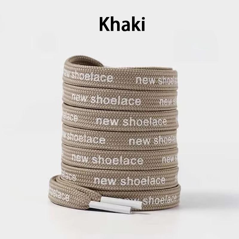 Dual-Color Letter Print Shoelaces Fashion Decorative Flat Shoe Strings Trendy Custom Upgrade Laces for Vintage Athletic Footwear