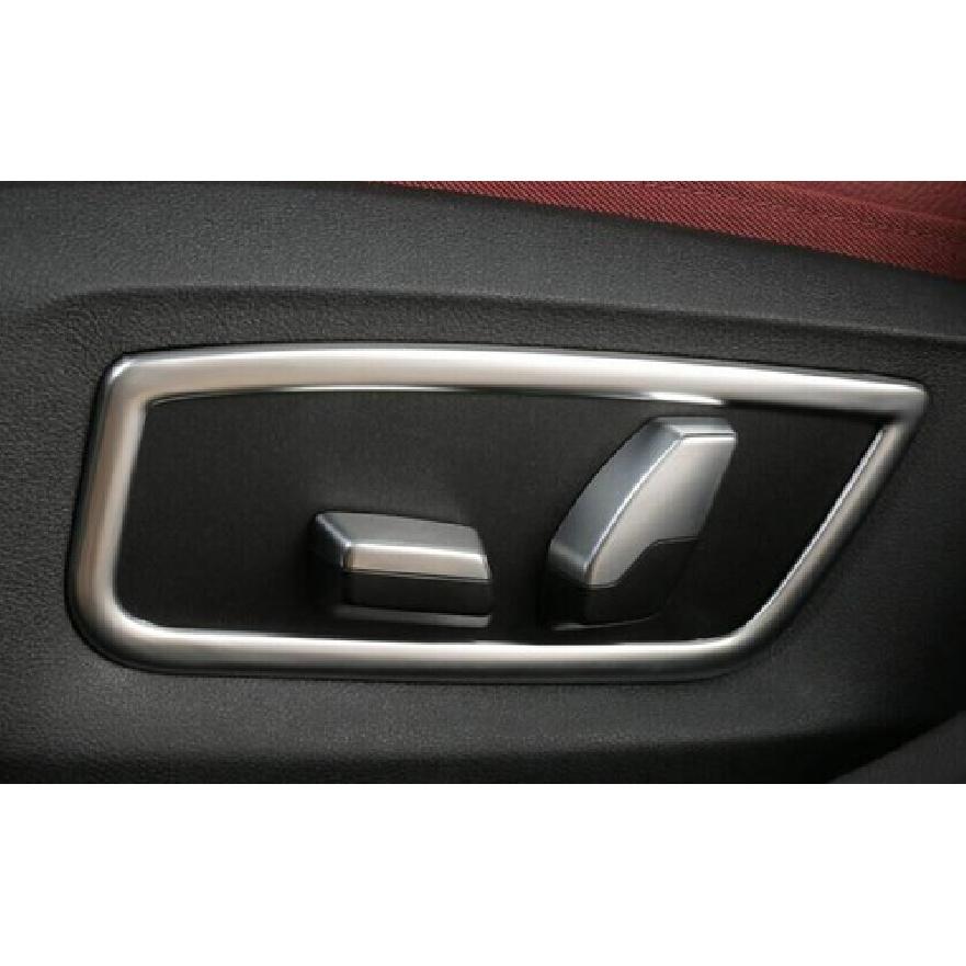For BMW 5 Series G30 2018- ABS Silver Seat Button Handle Frame Cover Trim 2X
