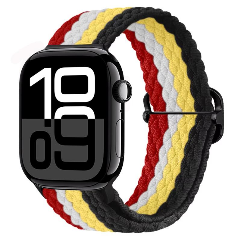 Nylon Braided Loop Band for Apple Watch Ultra/2 49mm 10 9 8 7 46mm 45mm 41mm 6 5 4 SE 44mm 40mm Elastic Strap for iWatch 3 42mm