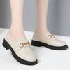 Female Penny Shoes Spring  Genuine Leather Ladies Lazy Shoes Student Platform Slip-On Loafers for Women