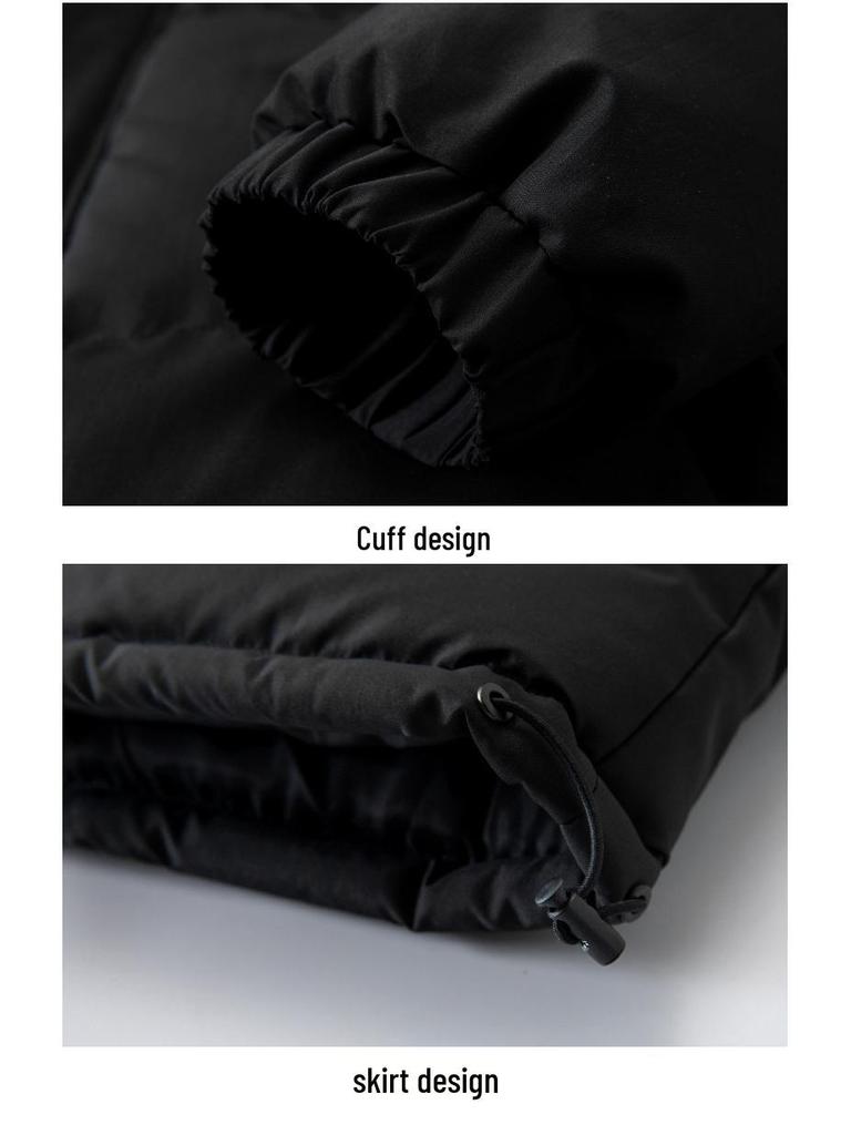 Ανδρικό Χειμωνιάτικο Βαμβακερό Παλτό Δύο Τεμαχίων με Κουκούλα Στυλ Χονγκ Κονγκ - Μεγάλο Μέγεθος, Εξαιρετικά Χοντρό Ζεστό Εξωτερικό Ρούχο