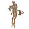 Articulated Pumpkin Man Halloween Decoration Spooky Wooden Pumpkin Skeleton Tabletop Ornament for DIY Home Office Decor