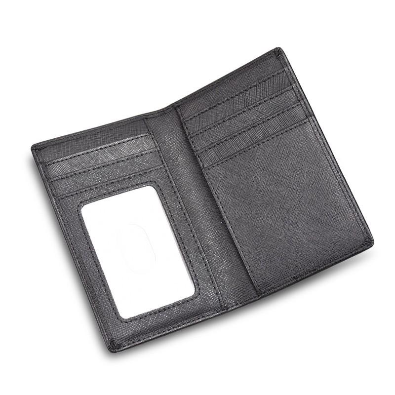 Slim RFID Blocking Wallet for Men and Women Ultra-Thin Bifold Split Cowhide mid-length 13cm Card Holder with Multi-Card Slots Mini Compact Design