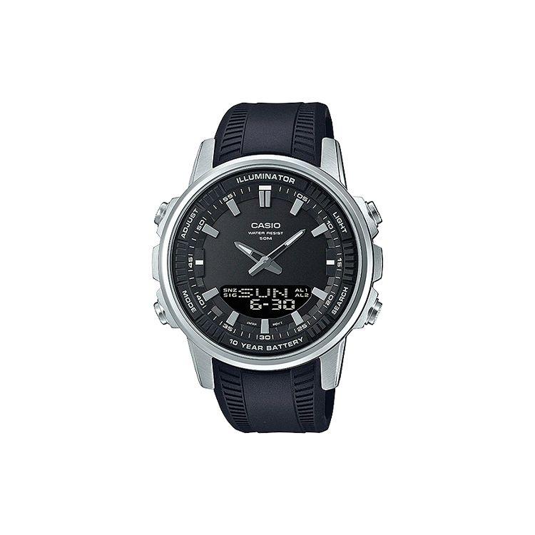 

Casio Classic Minimalist Elegant Fashion Quartz Watch Resin Strap Men watches Black AMW-880-1AV Regular Watch Box,Black Strap