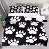 Dog Lover Duvet Cover Hand Drawn Paw Print Doodles Circular Pattern Drawing Style Animals Bedroom Decorations Coral Turquoise