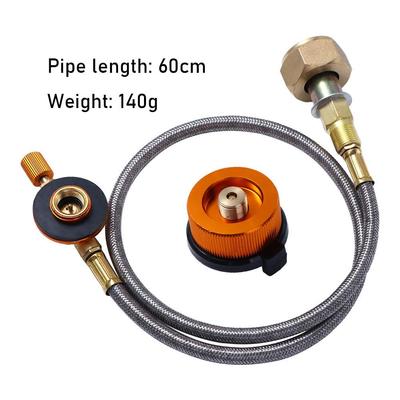 Durable Tourist Equipment LPG Flat Cylinder Tank Container Adapter Stove Metal Tube Propane Refill Adapter Gas Stove Coupler