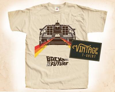 Back To the Future V2 TShirt Vintage Natural Color Men's TShirt DTG Digital Print SIZES S M L XL 2XL 3XL 4XL 5XL