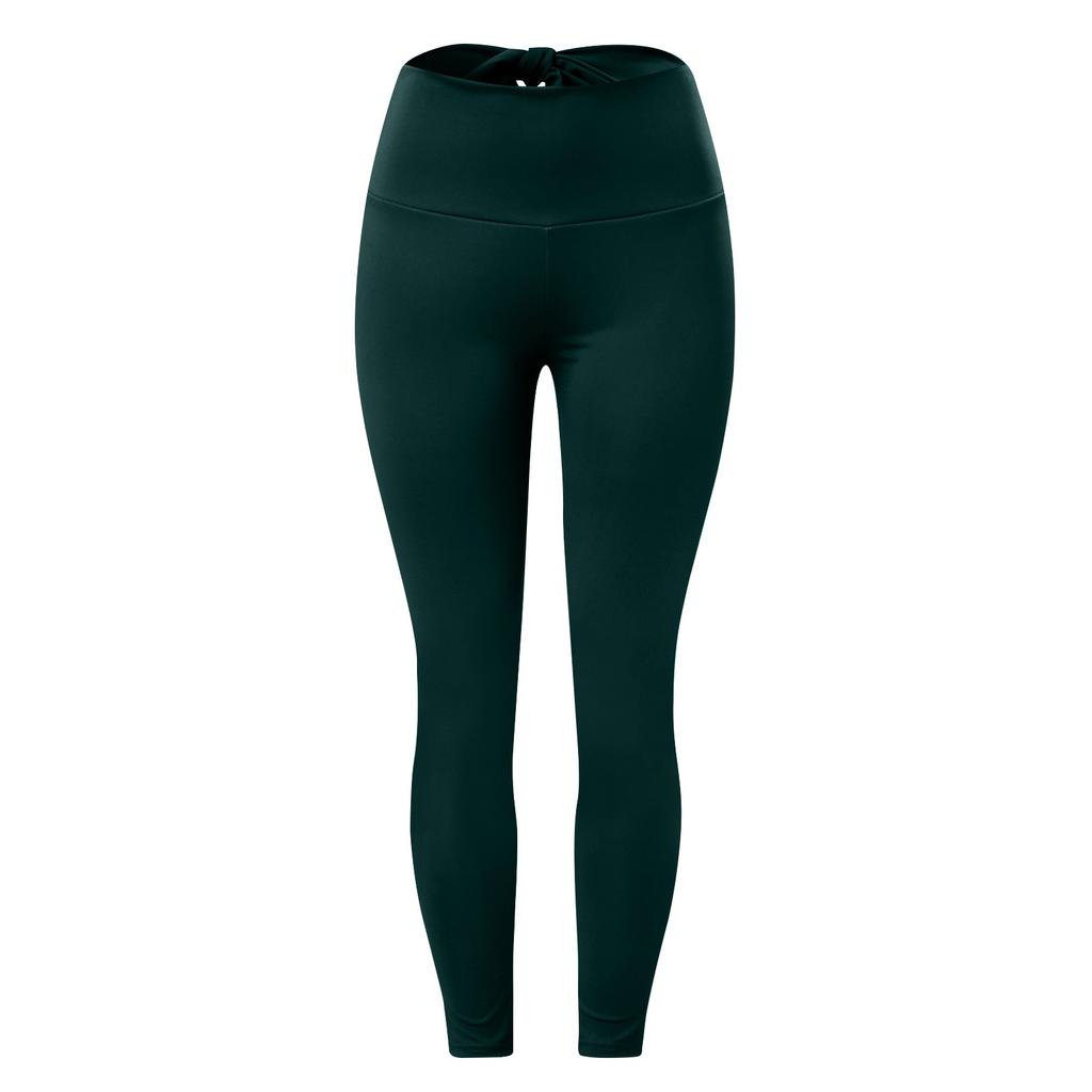 Women's Fashion Yoga Pants High Waisted Strap Pleated Hip Lifting Exercise Skinny Pants