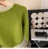Avocado Green Double Zipper Knit Cardigan Sweater – Slimming, Versatile, Short Outerwear for Women