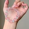 Natural Starlight Pink Crystal Bracelet Starlight Pink Horsehair Bead Bracelet Luxury and Sophisticated Bracelet