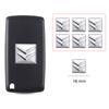 5/10 Pièces Autocollants Badges Métal Aluminium pour Clé de Voiture C1 DS3 C2 C3 Vts C4 Saxo C4L C5 C6 C8 Xsara C3-XR Picasso Berlingo