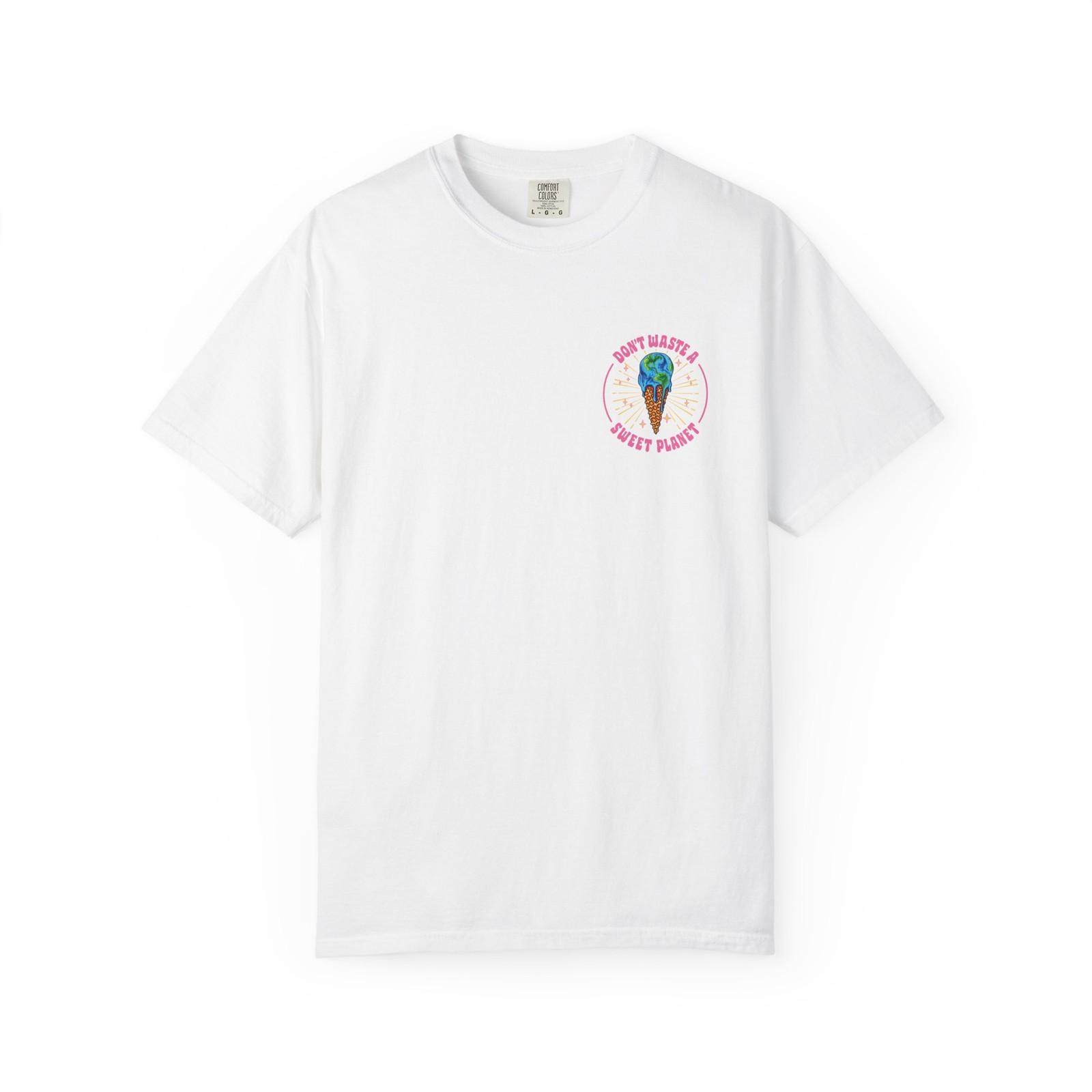 Don t Waste a Sweet Planet T-shirt | Melting Earth Ice Cream Cone Design S разноцветный