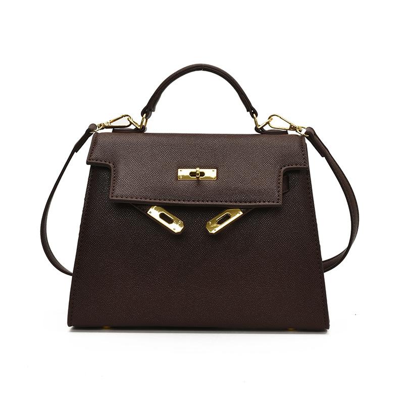 Premium bag palm pattern lock classic portable shoulder trendy women's bag