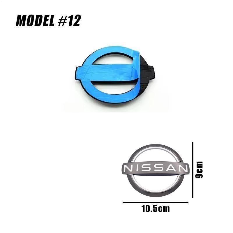  CHUQAZ1 For Nissan J11 X Trail Note Juke Sentra Patrol Micra Leaf Car Front Bonnet Grill Rear Trunk Emblem Logo Cover Replacement Badge