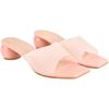 Shoetopia Прозрачная лямка Однотонные персиковые туфли на блочном каблуке для женщин и девочек / UK6