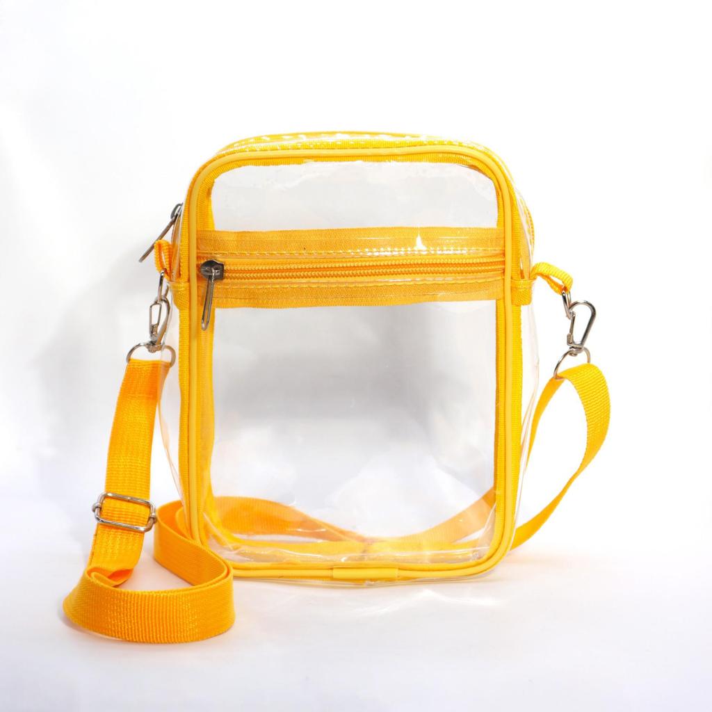 Przezroczysta kosmetyczka podróżna z PVC z odpinanym paskiem na ramię - Przenośna, wodoodporna, torba do przechowywania crossbody na wyjścia