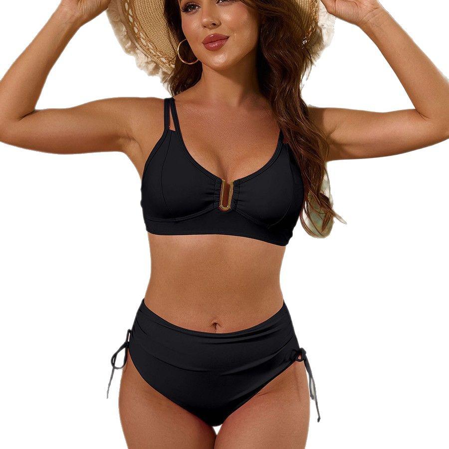 Dámské dvoudílné plavky 2025: Nové evropské a americké bikiny s vysokým pasem