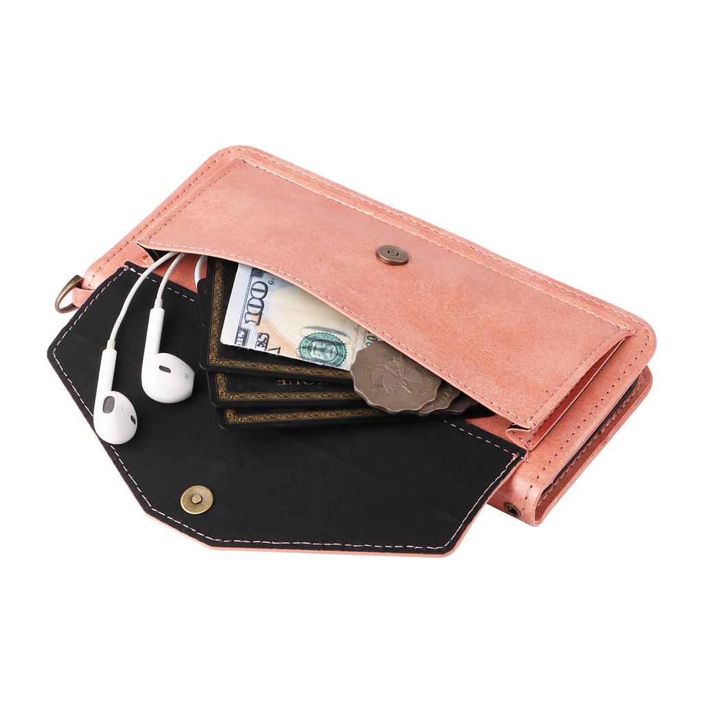For Samsung Galaxy A15 5G/4G Leather Case Magnetic Closure Wallet Stand Phone Cover with Crossbody Strap